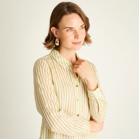 Blusa Verde a Rayas