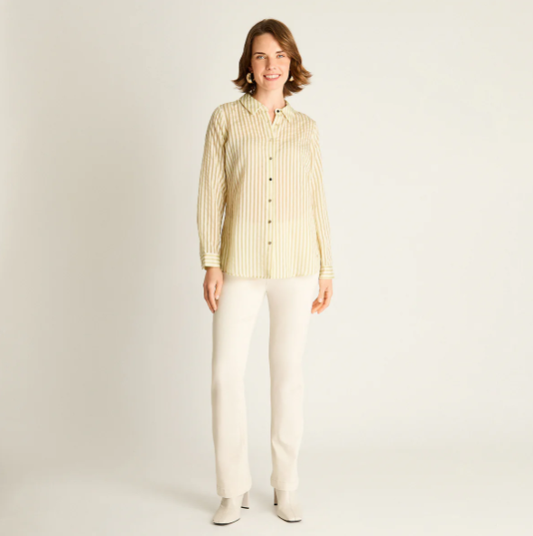 Blusa Verde a Rayas