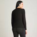 SWEATER ESCOTE REDONDO CON APLICACION