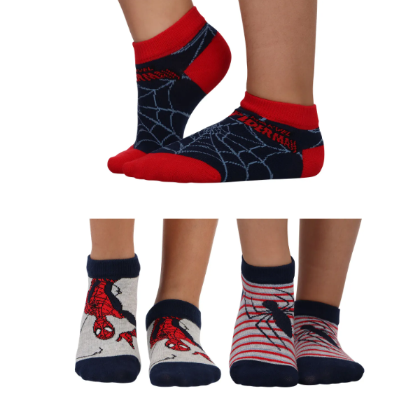 CALCETIN TOBILLO SPIDERMAN Pack 3