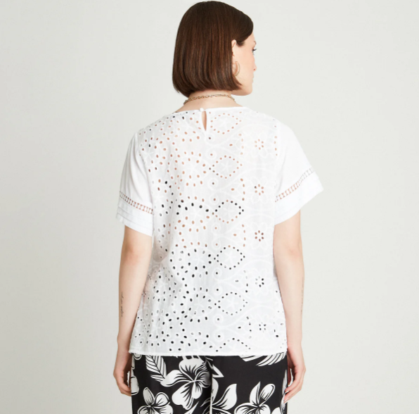 BLUSA MANGA CORTA CUELLO REDONDO