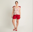 BLUSA SIN MANGA ESTAMPADA