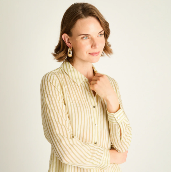 Blusa Verde a Rayas
