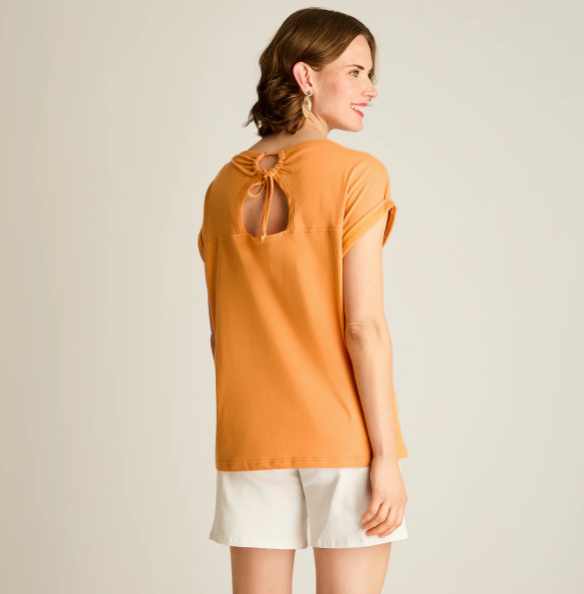 Polera Naranjo Manga Corta Calce Normal