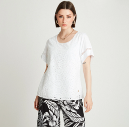 BLUSA MANGA CORTA CUELLO REDONDO