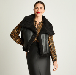 CHAQUETA SIN MANGA BONDED NEGRO