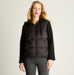 PARKA CON MANGA DE ABRIGO Y GORRO